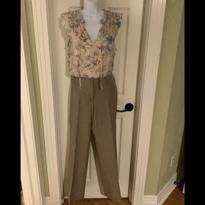 Ann Taylor the loft Julie fit khaki trousers